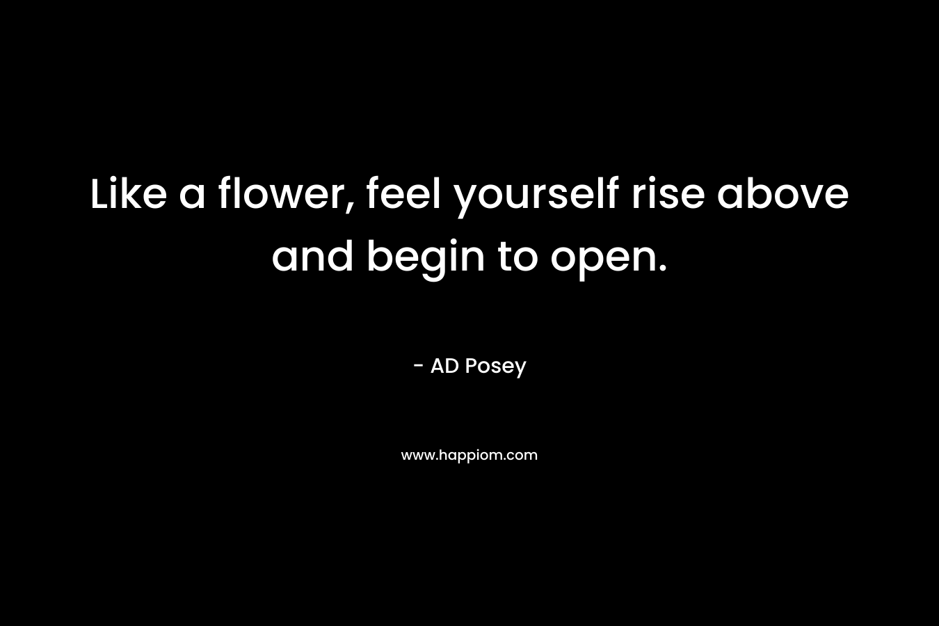 Like a flower, feel yourself rise above and begin to open.