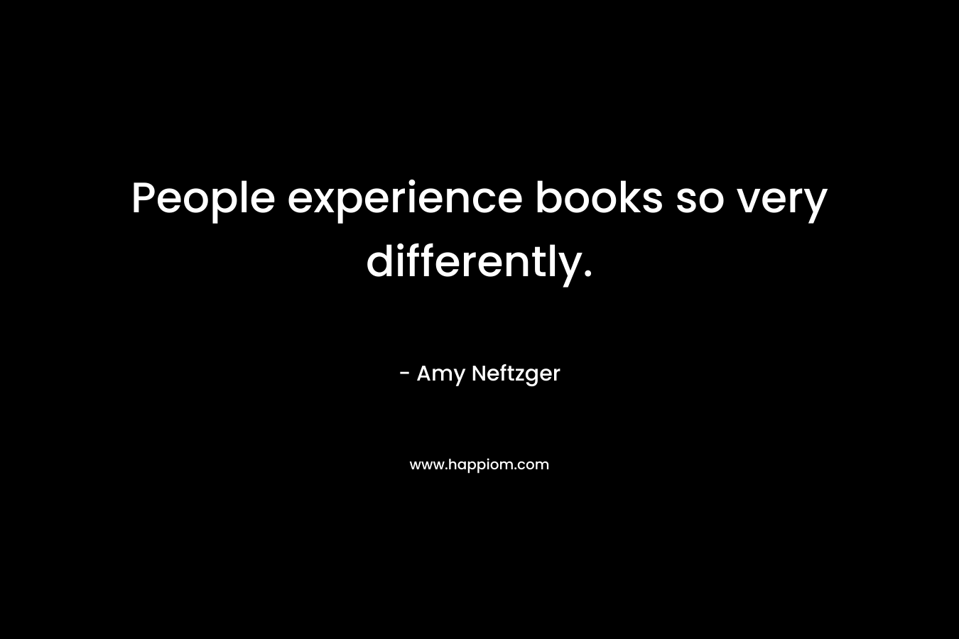 People experience books so very differently.