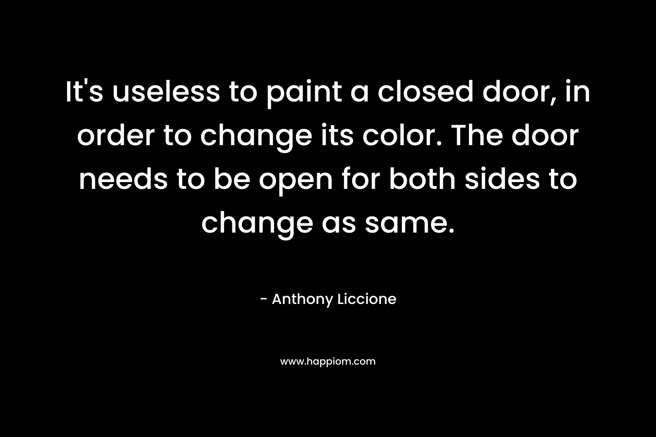 It's useless to paint a closed door, in order to change its color. The door needs to be open for both sides to change as same.