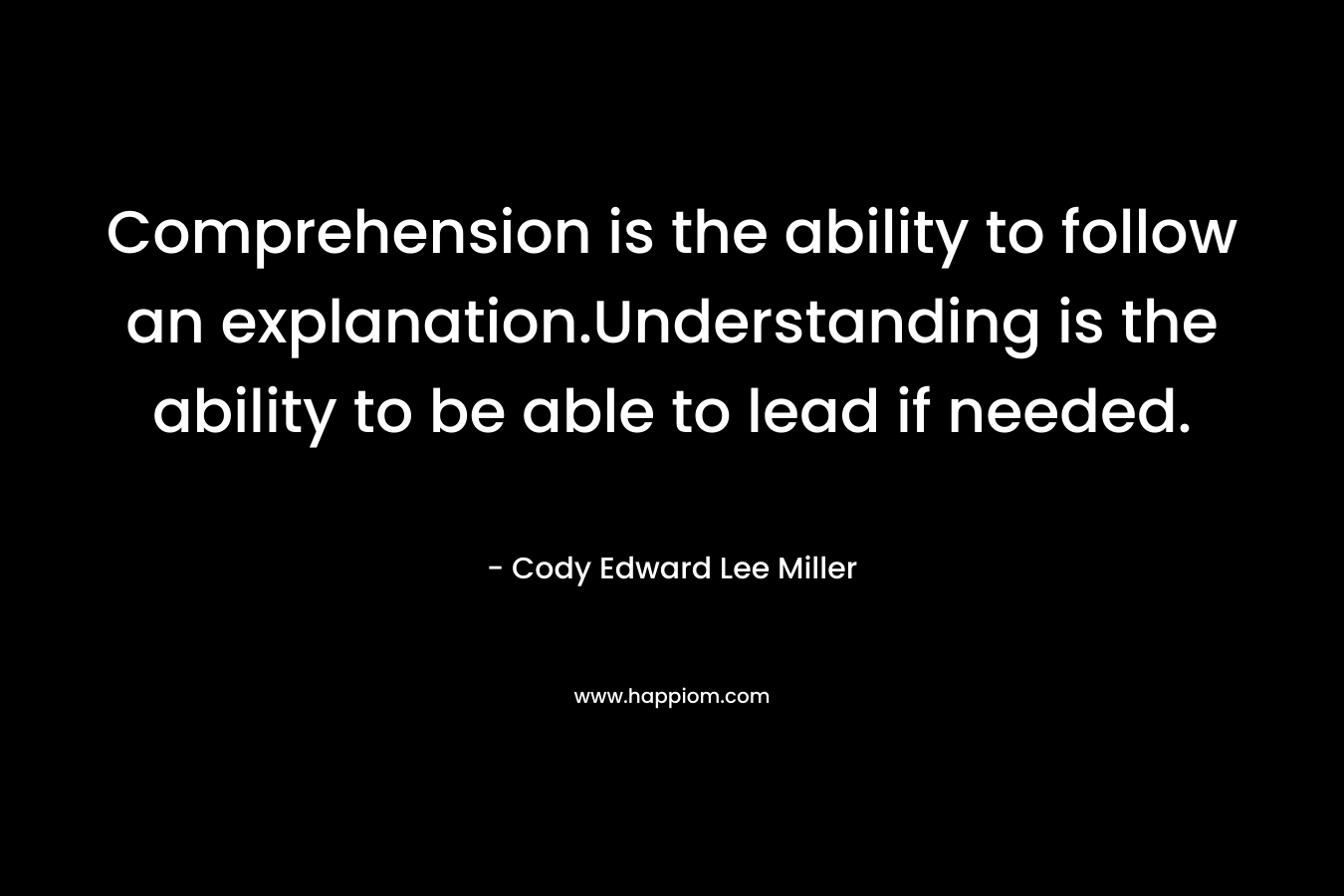 Comprehension is the ability to follow an explanation.Understanding is the ability to be able to lead if needed.