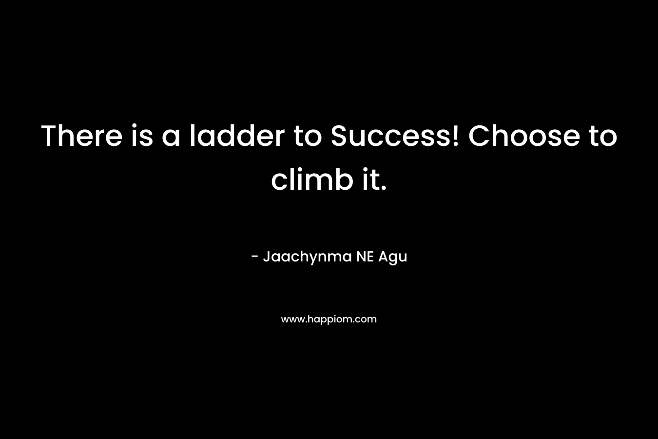 There is a ladder to Success! Choose to climb it.