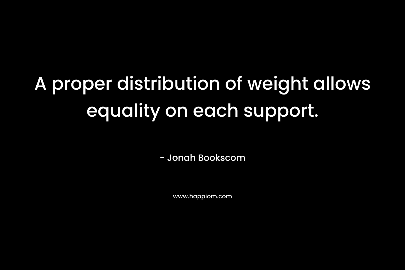 A proper distribution of weight allows equality on each support. – Jonah Bookscom