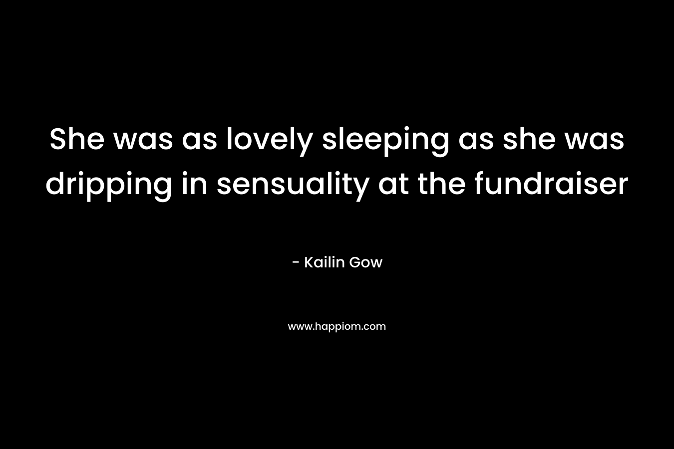 She was as lovely sleeping as she was dripping in sensuality at the fundraiser – Kailin Gow