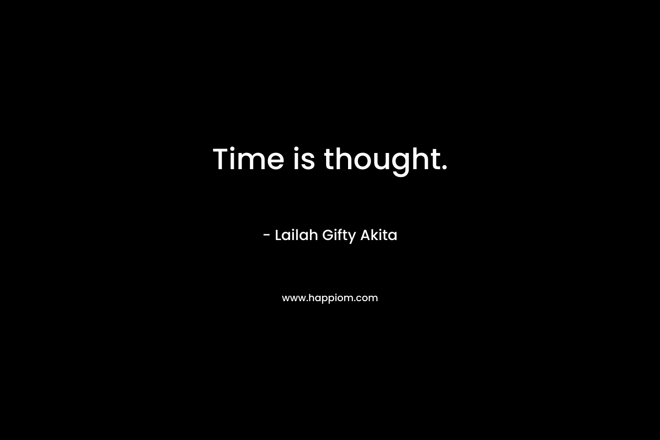 Time is thought.