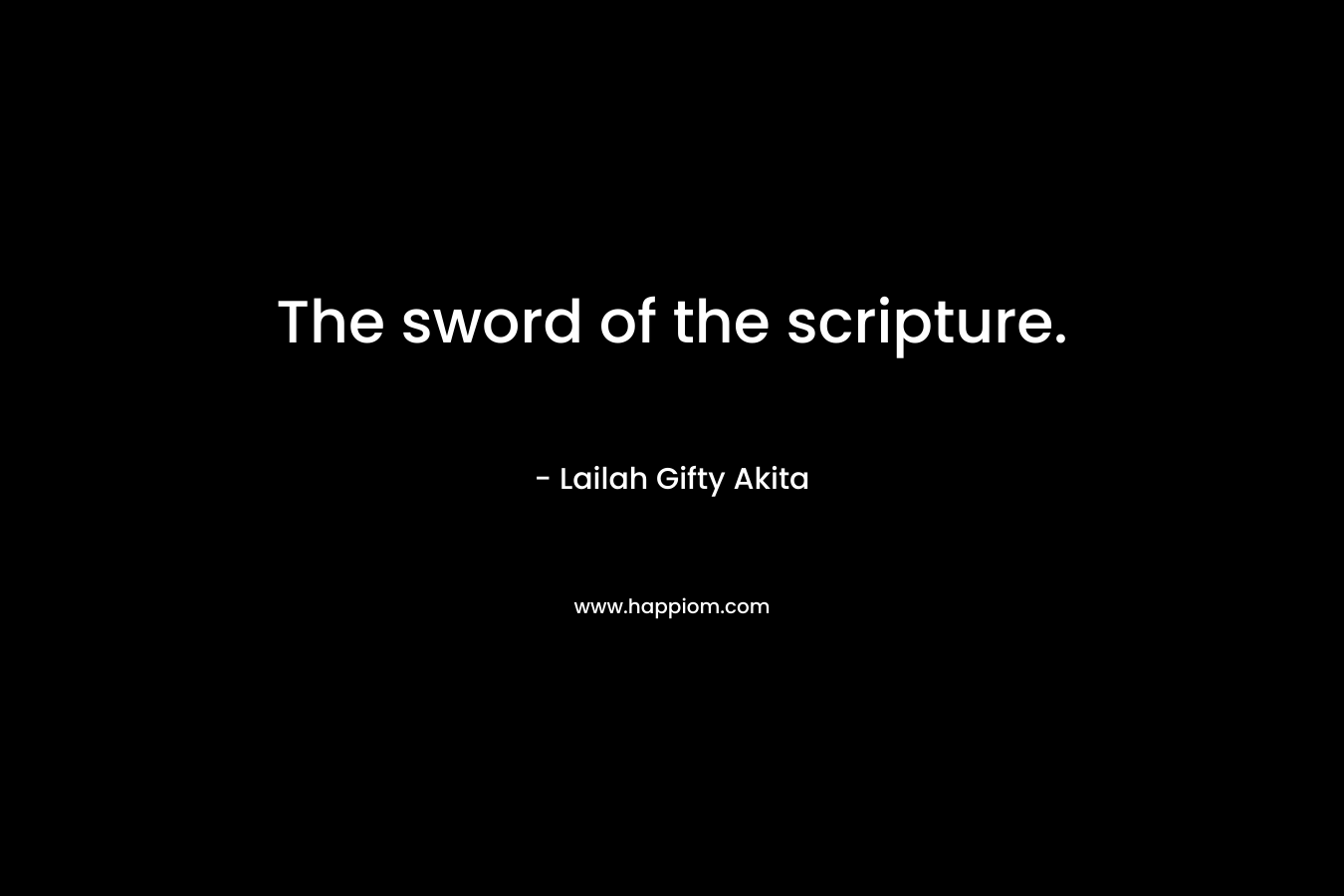 The sword of the scripture.