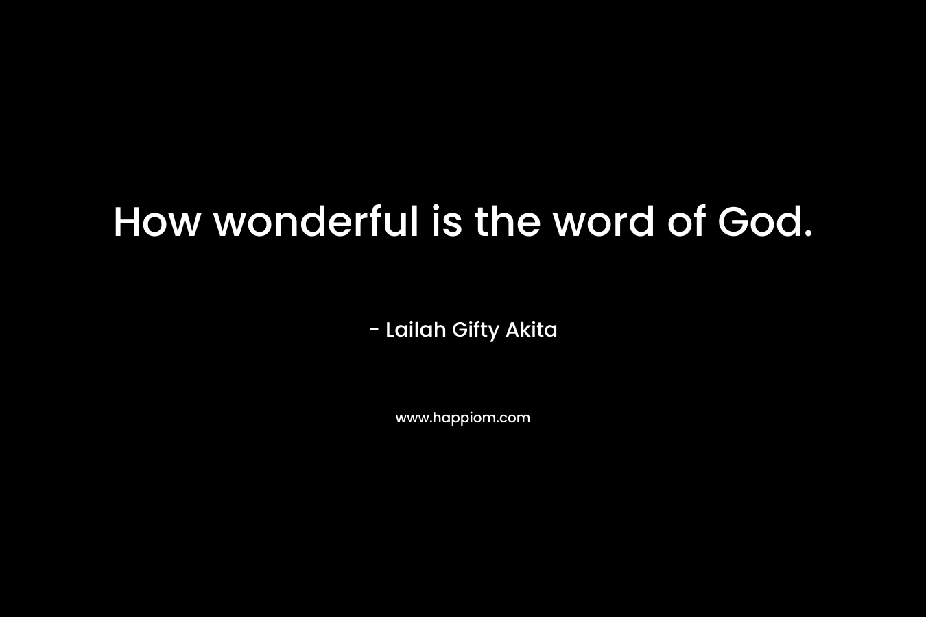 How wonderful is the word of God.