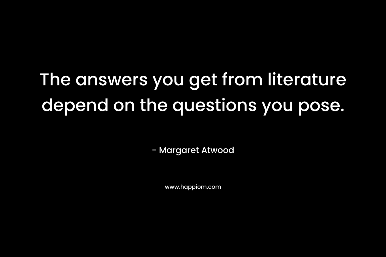 The answers you get from literature depend on the questions you pose.