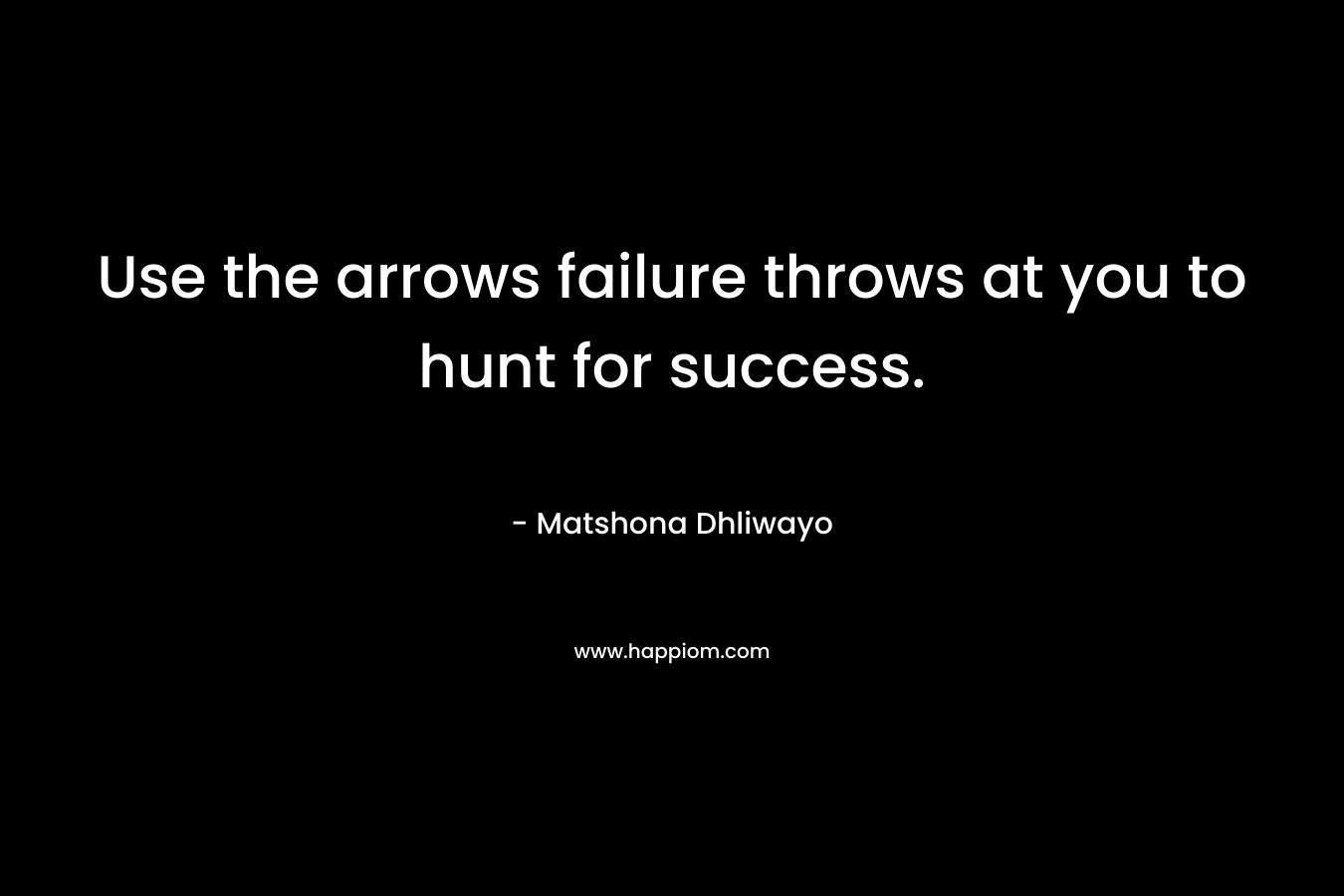 Use the arrows failure throws at you to hunt for success.