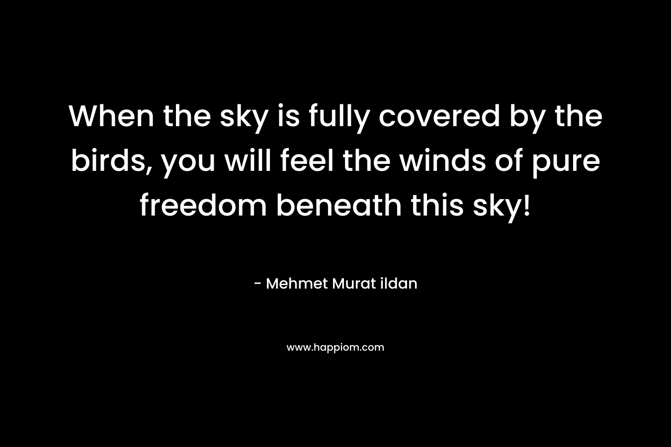 When the sky is fully covered by the birds, you will feel the winds of pure freedom beneath this sky!
