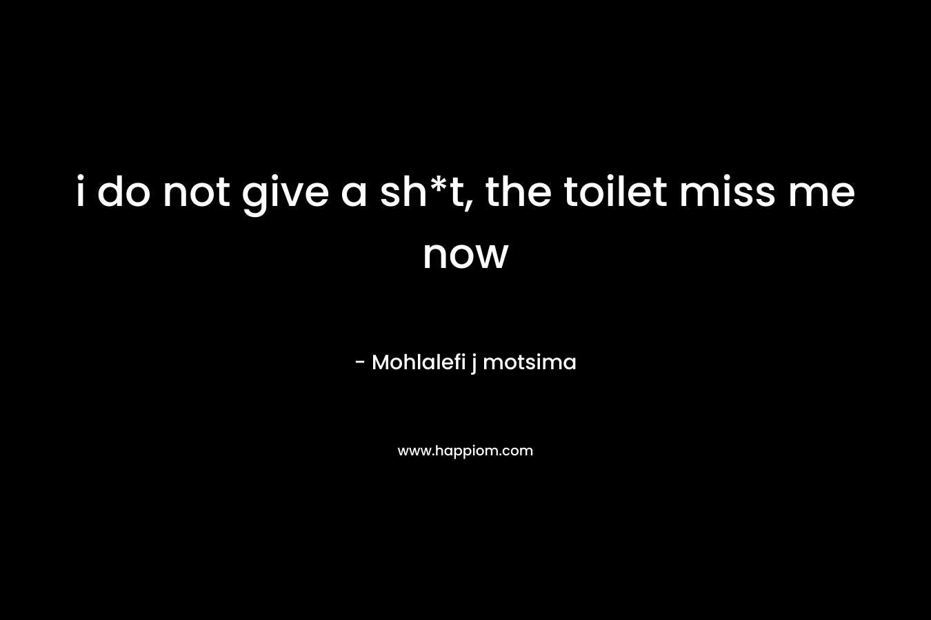 i do not give a sh*t, the toilet miss me now