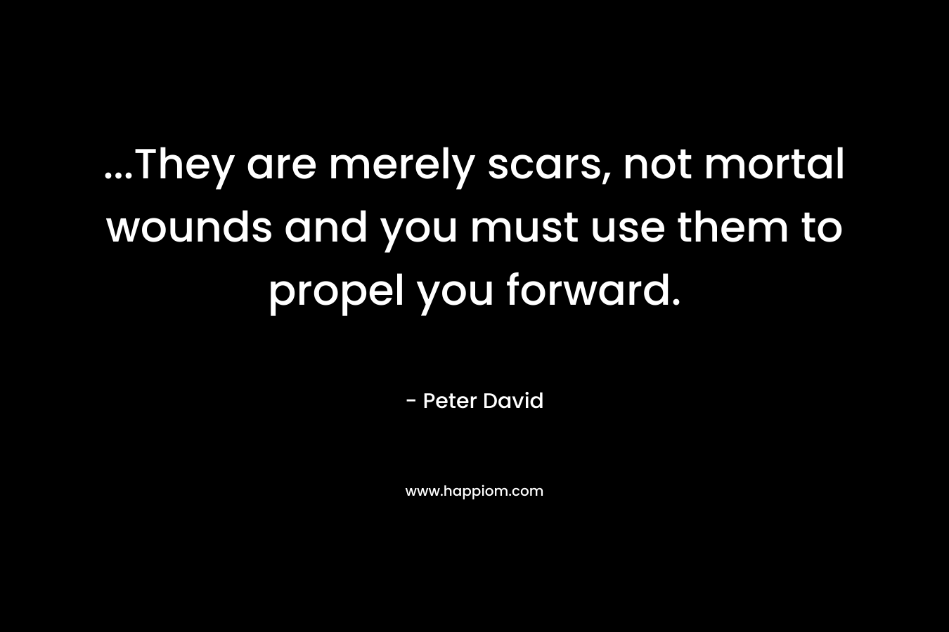 …They are merely scars, not mortal wounds and you must use them to propel you forward. – Peter David
