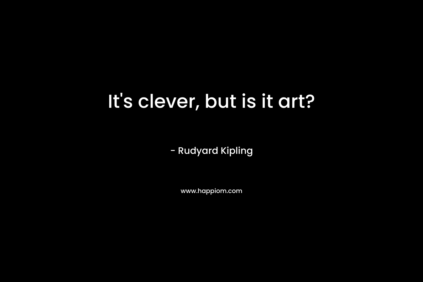 It's clever, but is it art?