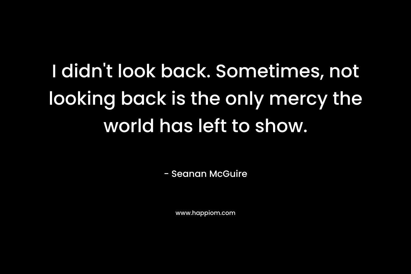 I didn't look back. Sometimes, not looking back is the only mercy the world has left to show.
