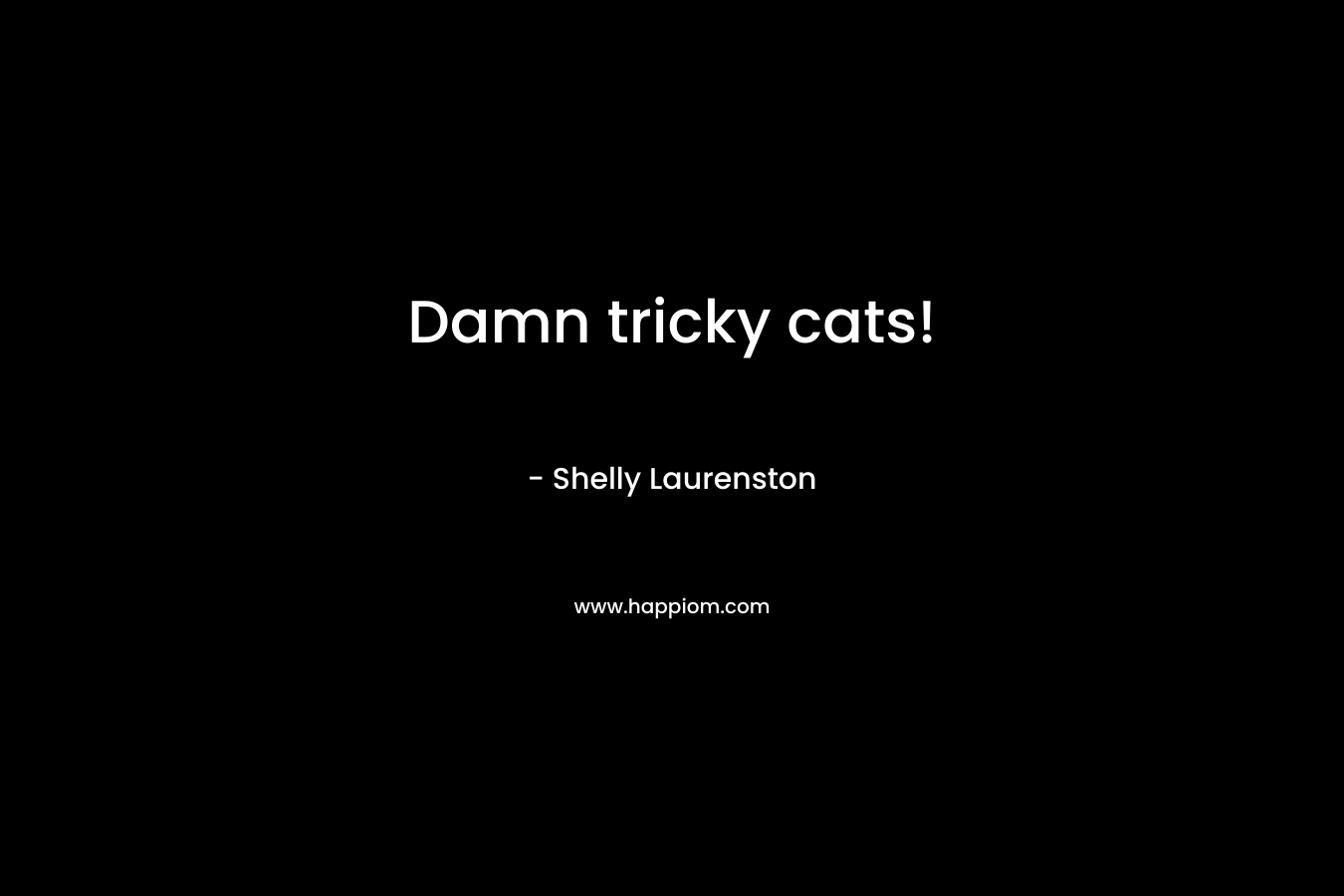 Damn tricky cats!