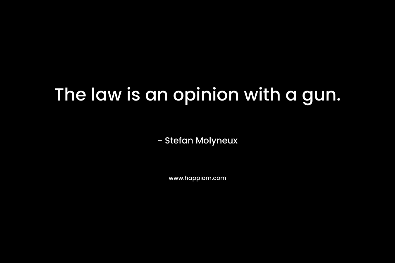 The law is an opinion with a gun.