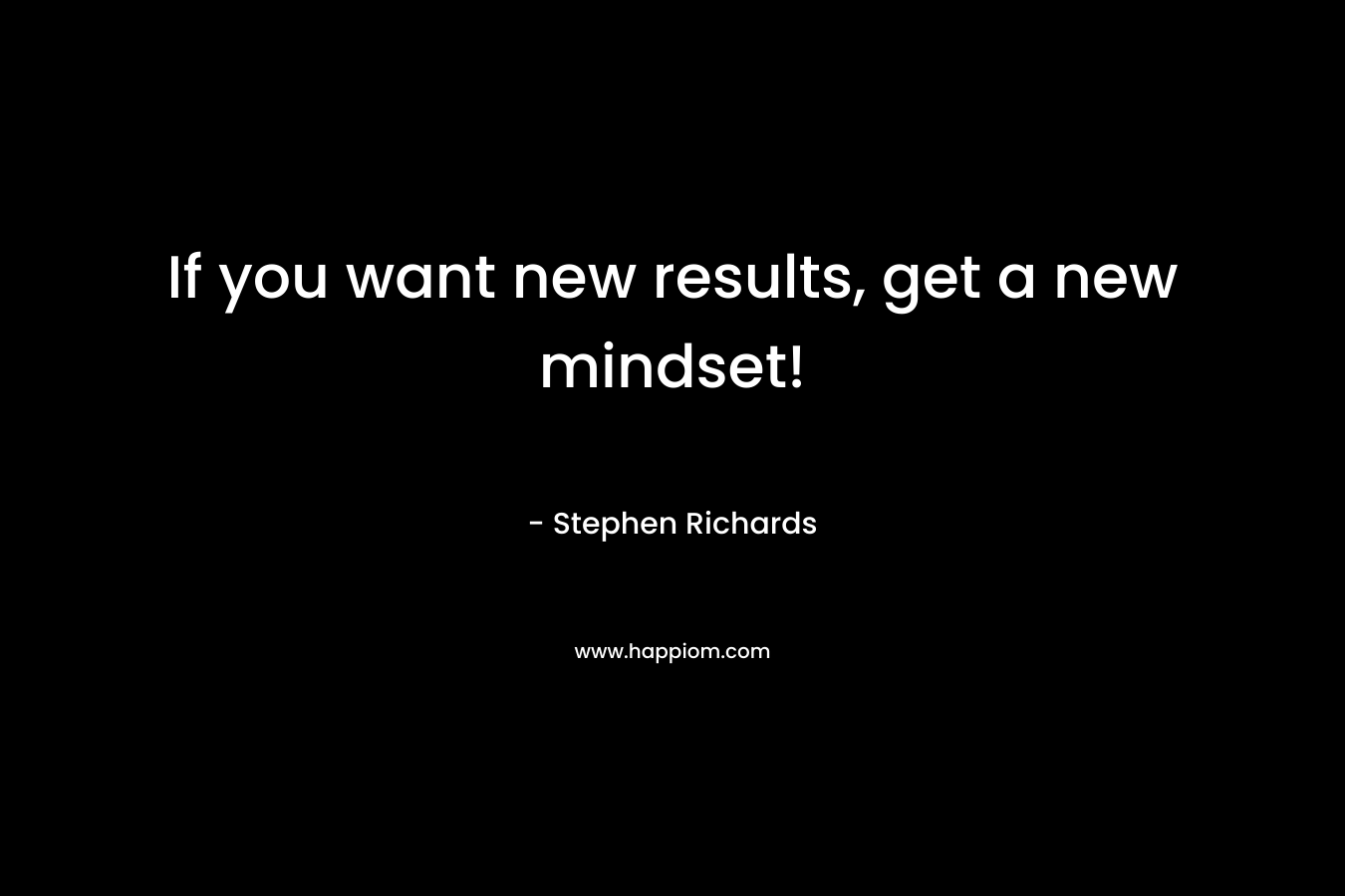If you want new results, get a new mindset!