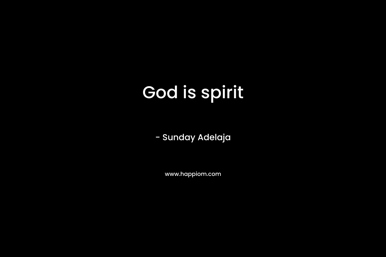 God is spirit