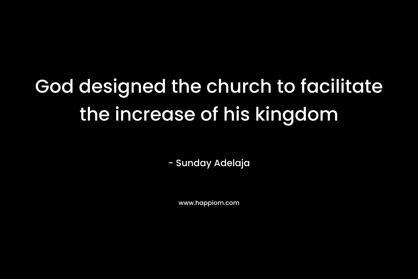 God designed the church to facilitate the increase of his kingdom – Sunday Adelaja