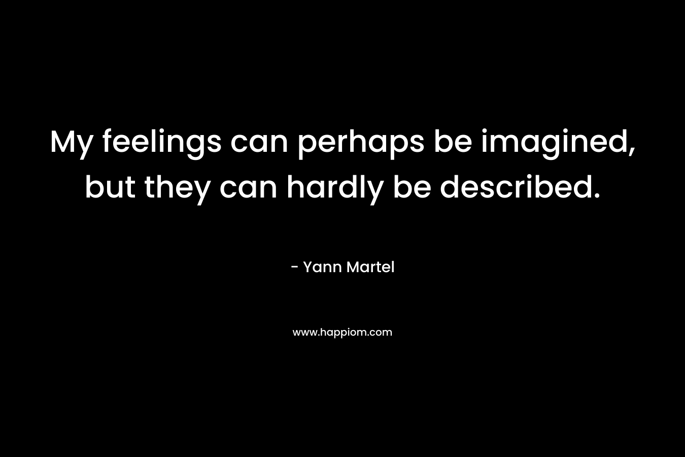 My feelings can perhaps be imagined, but they can hardly be described.